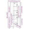 vidaXL Висок шкаф Старо дърво 69,5 x 34 x 180 см Инженерно дърво
