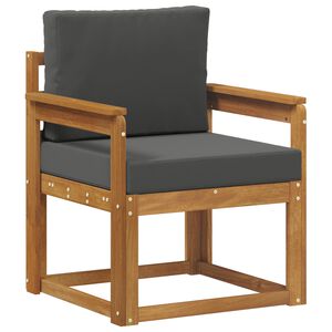 vidaXL Външен диван Солидно акациево дърво и полиестер Естествен