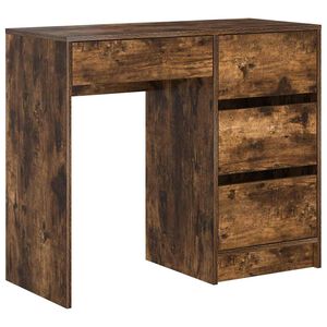 vidaXL Бюро Димян дъб Инженерна дървесина 90 x 37.5 x 75 см