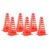 vidaXL Футболни конуси, 6 бр, стифиращи, оранжеви, 13x13x22,5 см