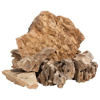 vidaXL Драконови камъни 10 кг кафяви 5-30 см