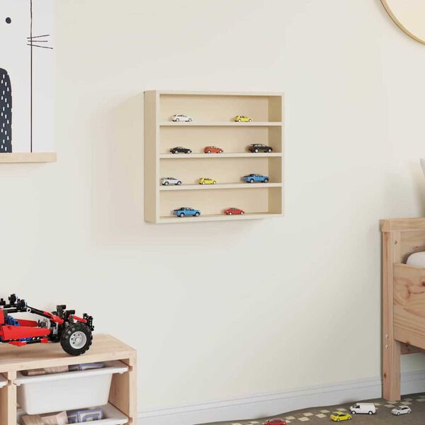 vidaXL Дървен дисплей случай за колекционери Кафяво 40 x 8.5 x 37 см