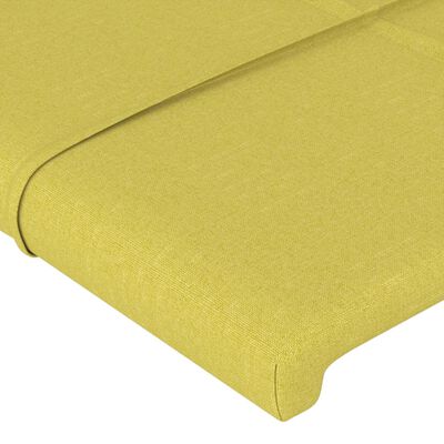 vidaXL Горна табла за легло, зелена, 100x5x78/88 см, плат
