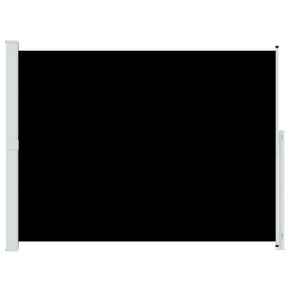 vidaXL Прибираща се дворна странична тента, 220x300 см, черна