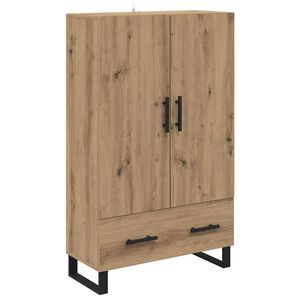 vidaXL Висок шкаф с чекмедже Дъб 69,5 x 30 x 115 см Инженерно дърво