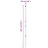 vidaXL Оградни стълбове 7 pcs Сив Ø32mm 200 см Поцинкована стомана