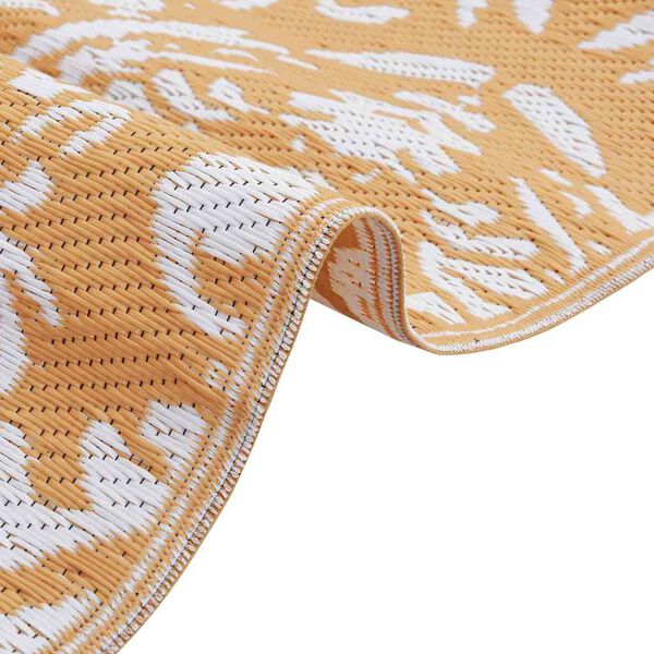 vidaXL Външен килим Якобинска ARAKIL Оранжево и бяло 400 × 300 cm