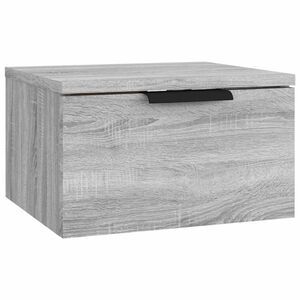 vidaXL Нощно шкафче за стенен монтаж, сив сонома, 34x30x20 см