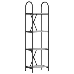 vidaXL Рафт за книги 4 нива 40 x 30 x 146 см Инженерна дървесина