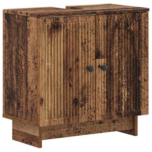 vidaXL Шкаф за мивка в баня EDE Старо дърво 59,5 x 31,5 x 59 см