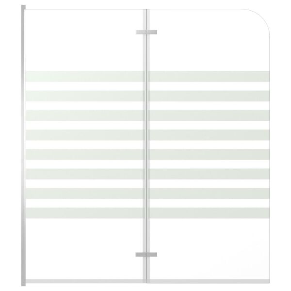 vidaXL Душ кабина, 120x140 см, закалено стъкло, ивици