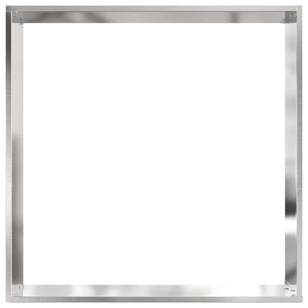 vidaXL Ограда за трева Сребрист 50 x 50 x 13 см Неръждаема стомана