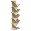 vidaXL Дървена етажерка за книги с 6 нива 30 x 18 x 100 см Дъб сонома