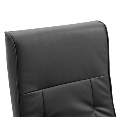 vidaXL Въртящ ТВ фотьойл, черен, изкуствена кожа