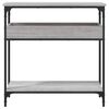 vidaXL Конзолна маса с рафт, сив сонома, 75x29x75 см, инженерно дърво