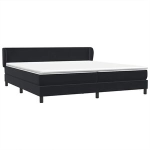 vidaXL Box Spring легло с матраци Black 180x210 cm Velvet