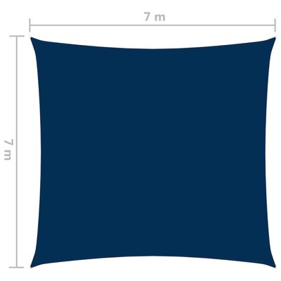 vidaXL Платно-сенник, Оксфорд текстил, квадратно, 7x7 м, синьо