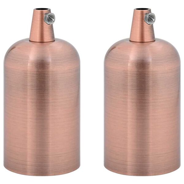 vidaXL Лампи 2 бр Червен бронз E27