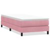 vidaXL Box Spring легло без матрак розово 90x210 cm кадифе