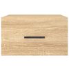 vidaXL Нощно шкафче за стенен монтаж, сонома дъб, 35x35x20 см
