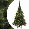 vidaXL Изкуствена коледна елха с топки 120 см 150 LED светодиода