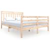 vidaXL рамка за легло 150x200 см King Size масивно дърво