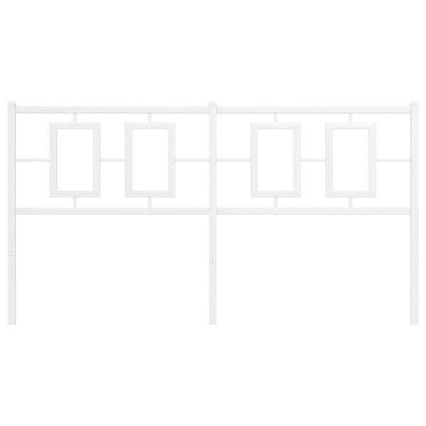 vidaXL Метална табла за глава, бяла, 150 см
