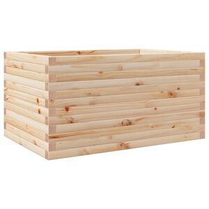 vidaXL Градинска кашпа 90x60x46 см масивна борова дървесина