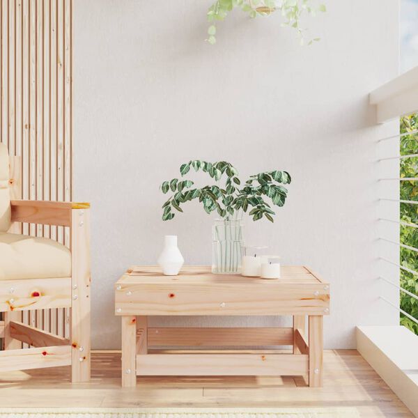 vidaXL Градинска табуретка, борово дърво масив