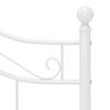 vidaXL Рамка за легло, бяла, метал, 120x200 cм