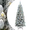 vidaXL С изкуствено коледно дърво Бяло 210 cm