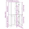 vidaXL Висок шкаф Дъб 69,5 x 34 x 180 см Инженерно дърво