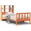 vidaXL Легло с етажерка за книги, без матрак, 75x190 см, дърво масив