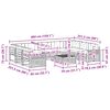 vidaXL Комплект дивани за открито 10 pcs Естествено и светло сиво