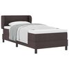 vidaXL Легло с пружинирана основа Тъмен кафяв 80 x 200 cm текстил