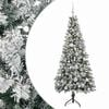 vidaXL Изкуствена коледна елха с топки 120 см 150 LED светодиода