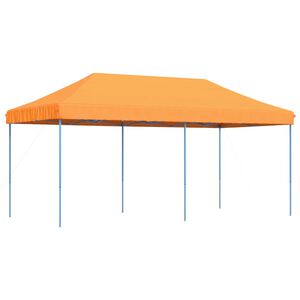 vidaXL Сгъваема парти шатра, pop-up, оранжева, 580x292x315 см