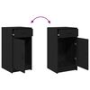 vidaXL Тоалетка с чекмедже 2 pcs Черно 40 x 41 x 75 см Инженерно дърво