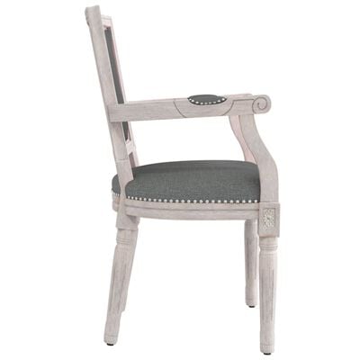 vidaXL Трапезен стол, тъмносив, текстил