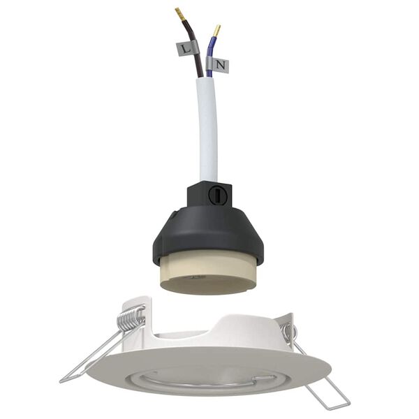 vidaXL Прожектор 12 pcs Бяло 9 x 9 x 2.5 см Метал