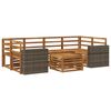 vidaXL Комплект дивани за открито 7 pcs Натурално