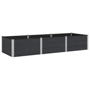 vidaXL Градинска повдигната леха Черно 300 x 100 x 54 cm