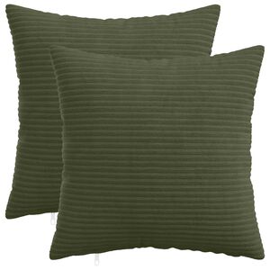 vidaXL Калъфка за възглавница 2 pcs HEERLEN Зелено 30 x 30 cm кордурой