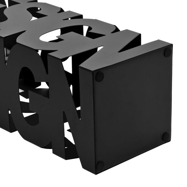 vidaXL Поставка за чадъри "Дизайн", стомана, черна