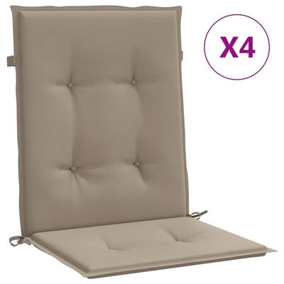 vidaXL Възглавници за столове 4 бр таупе 100x50x3 см Оксфорд плат