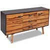 vidaXL Шкаф от твърдо акациева дърво, 115x35x70 cм