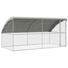 vidaXL Клетка за пилета 2 бр. Сребристо 400 x 200 x 200 см