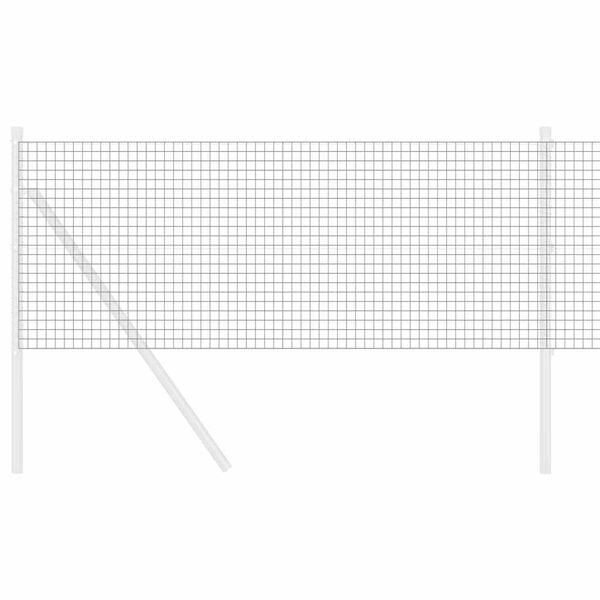 vidaXL Заварена мрежа ограда Сив 0.6 x 50 м Стомана