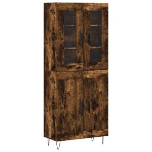 vidaXL Висок шкаф, опушен дъб, 69,5x34x180 см, инженерно дърво