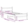vidaXL Рамка за легло без матрак, восъчнокафяв, 75x190 см, бор масив